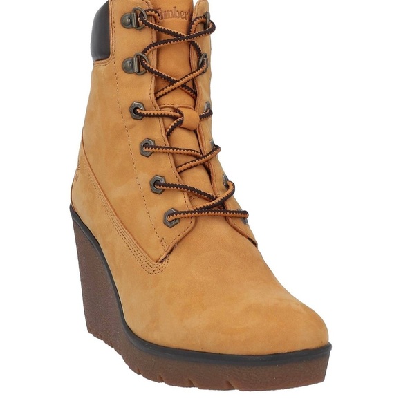 Timberland limited edition Women's Camel Wedge Ankle Boots Like New NO Box - Picture 4 of 14